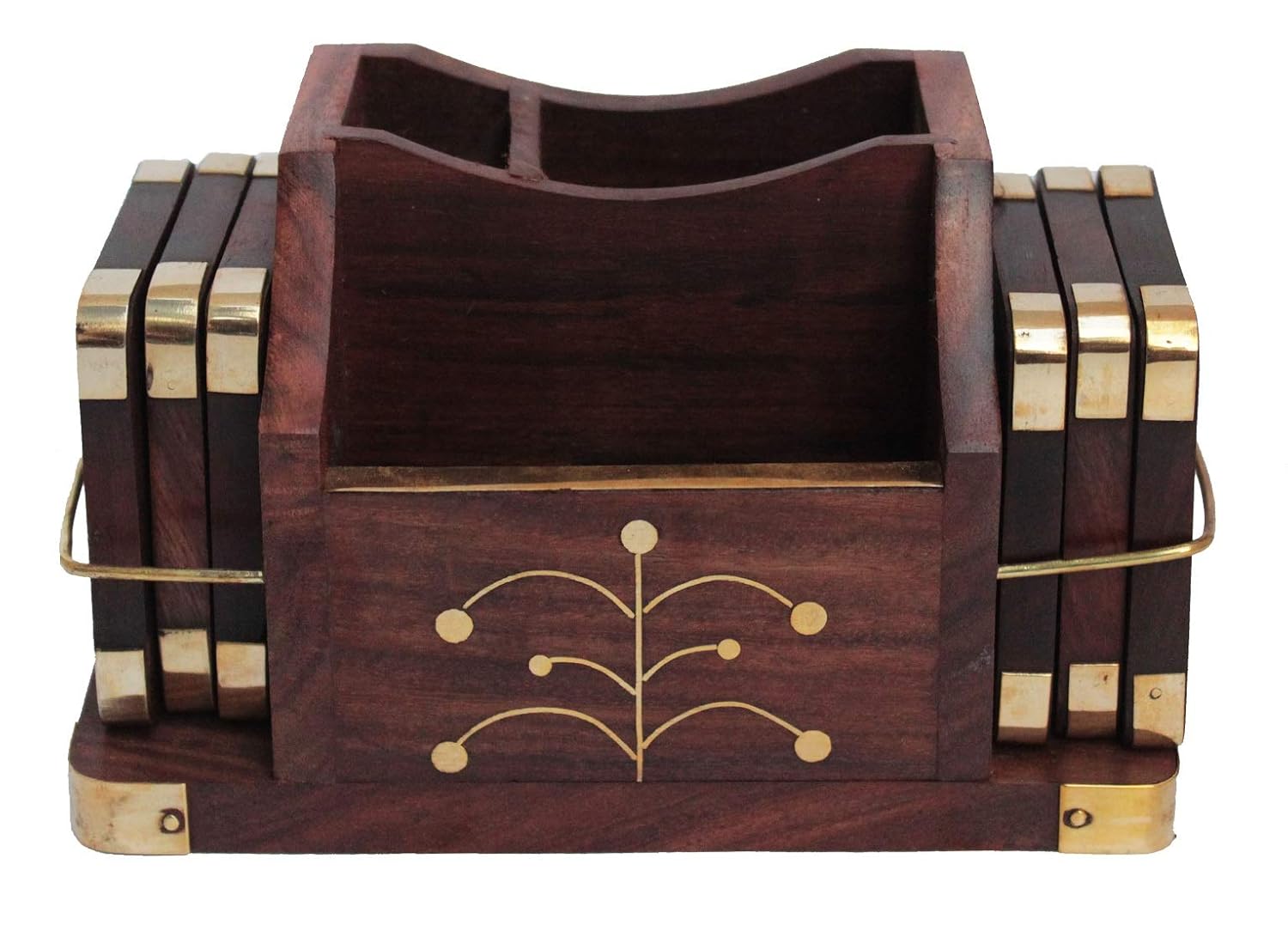 Tea Coaster With Pen Holder