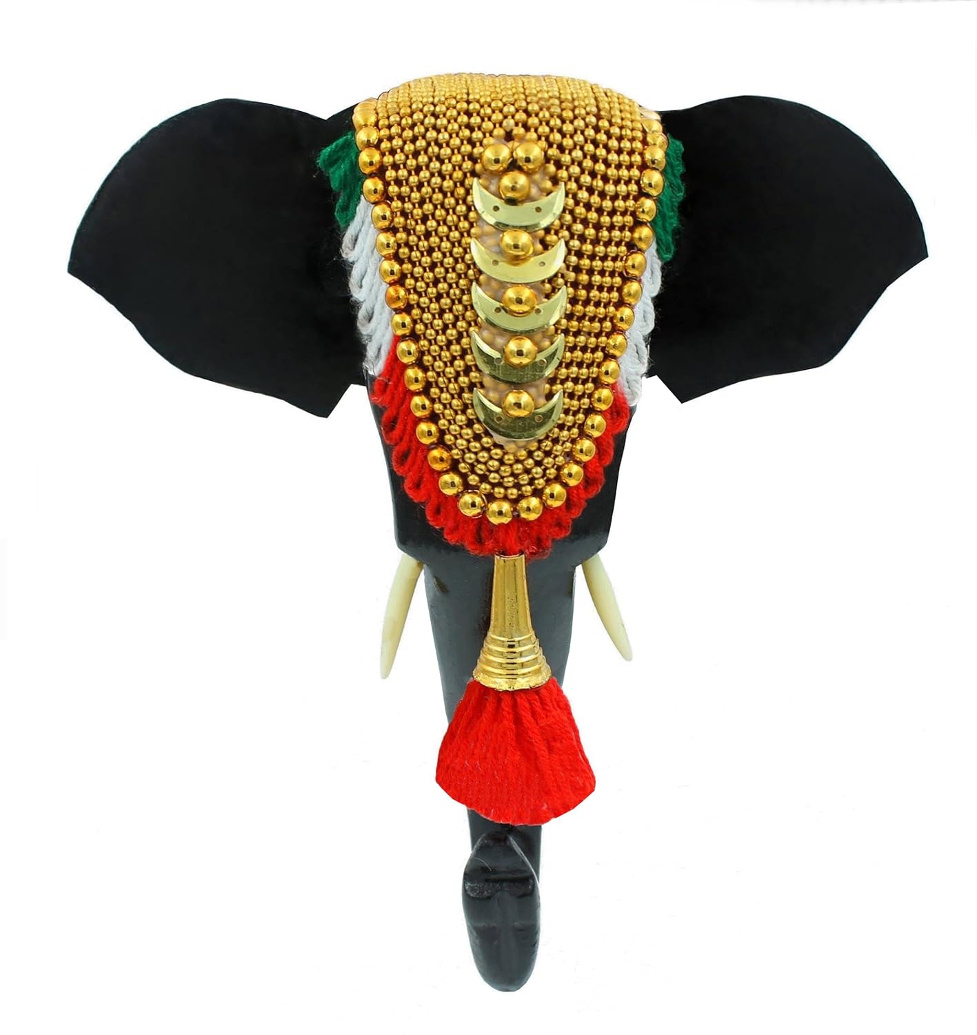 Elephant Nettipattam Pooram Head Wall Hanging 8x7