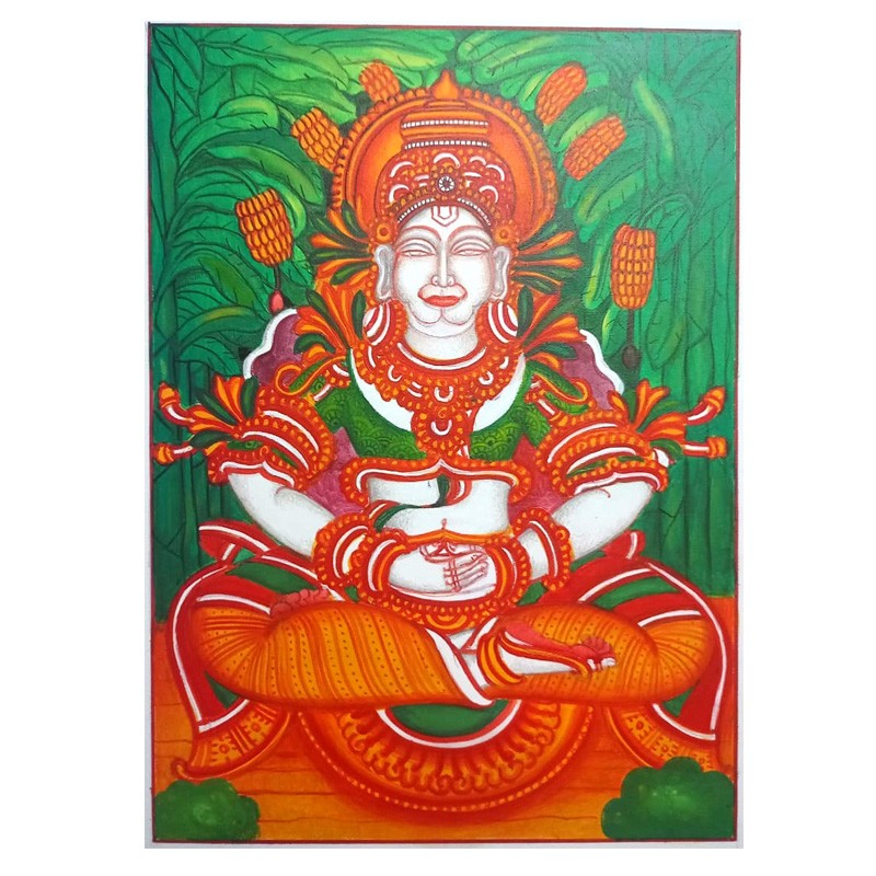 Kadalivana Lord Hanuman Mural painting