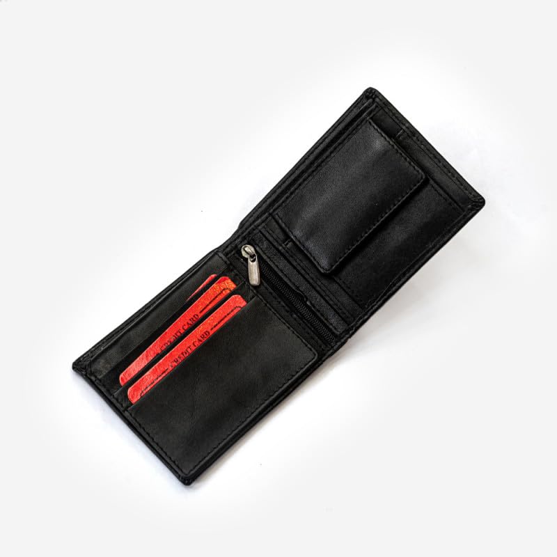 Classic Black Textured Genuine Leather Wallet for Men thumbnail 3