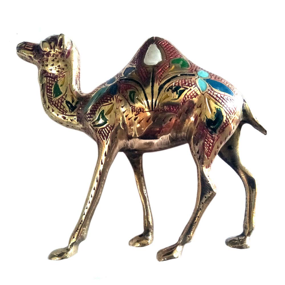 Antique Pure Brass Camel Showpiece Figurine thumbnail 3