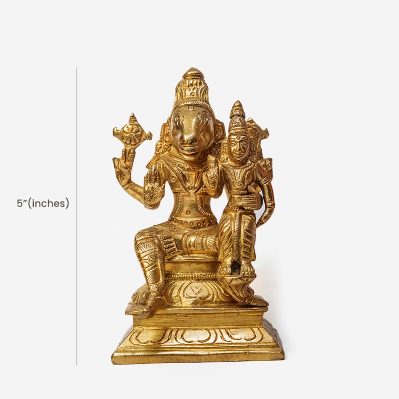 Brass Varaha Laxmi Idol for Puja thumbnail 4