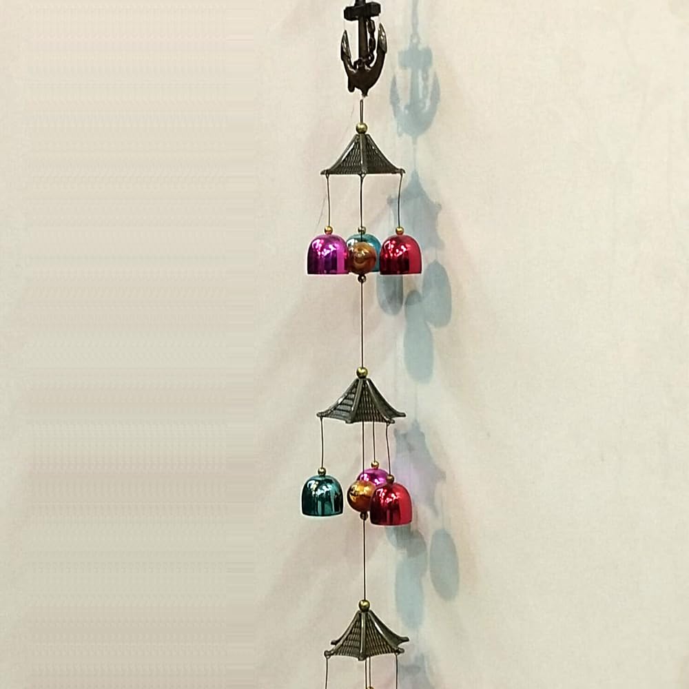 Wind Chime with Wooden Base for Home Decor (Height 22 inches