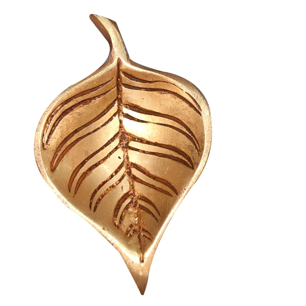 Brass Leaf-Shaped Diya