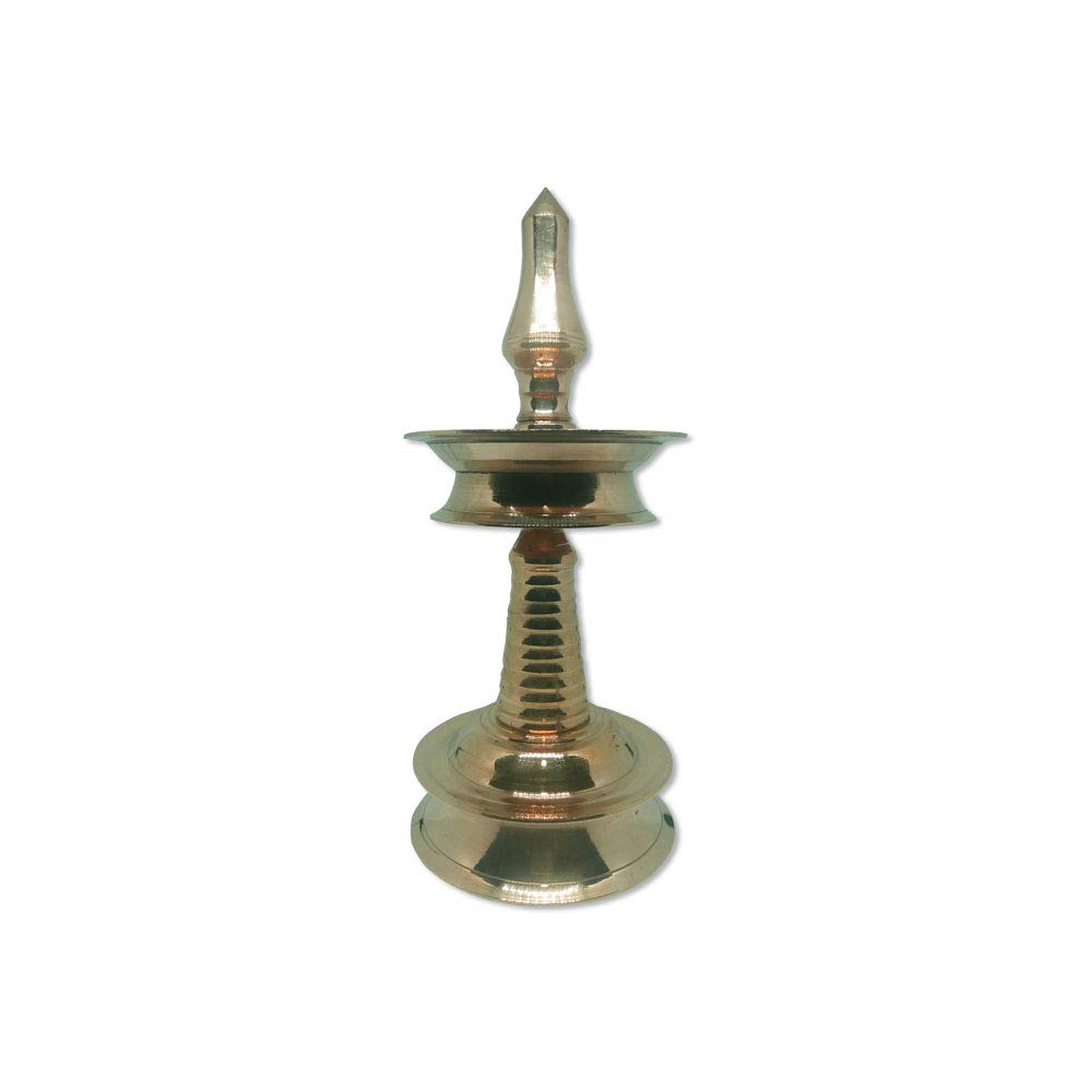Nilavilaku The Traditional Oil Brass Lamp (Gold, 3 x 5 inches)
