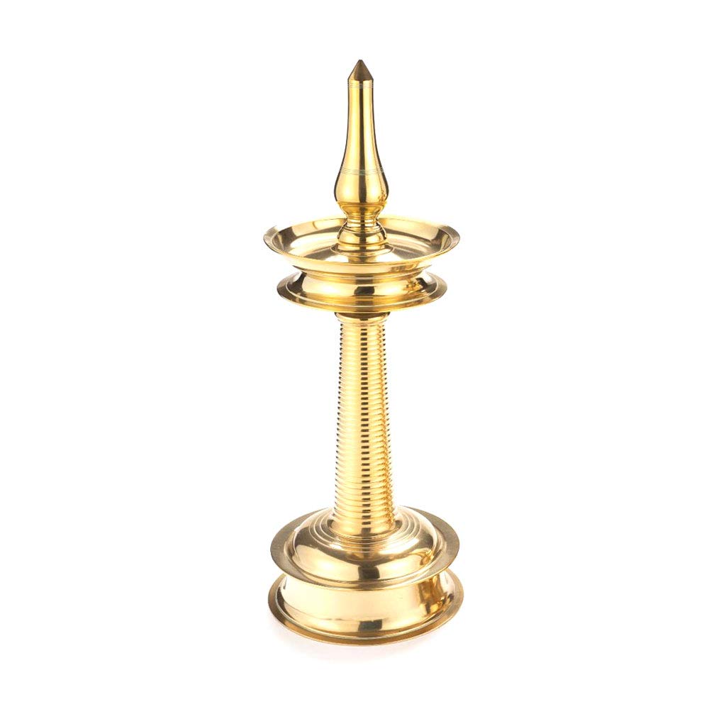 Nilavilaku The Traditional Oil Brass Lamp (Gold, 3 x 5 inches) thumbnail 2