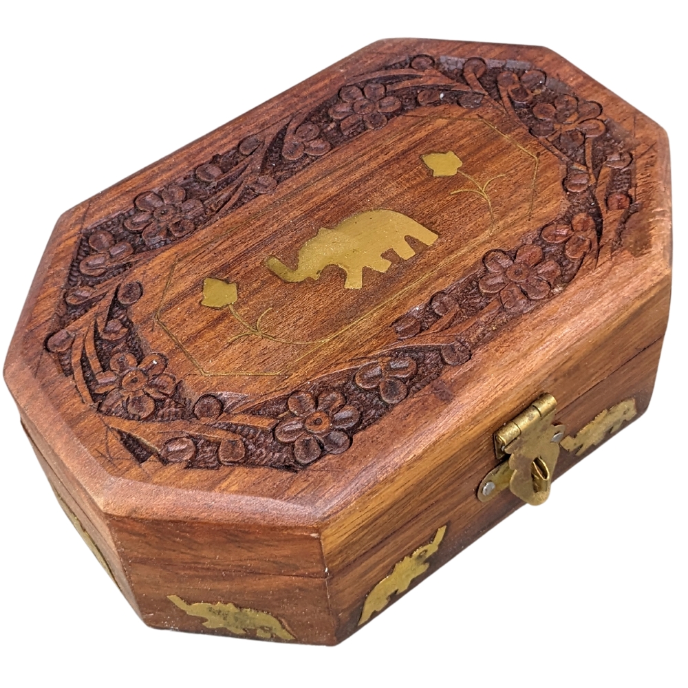 Wooden Jewellery Box Hexagon 8x5 thumbnail 3