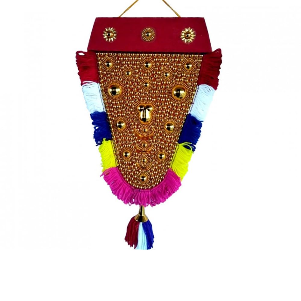 Handmade Nettipattam Elephant Wall Hanging Showpiece