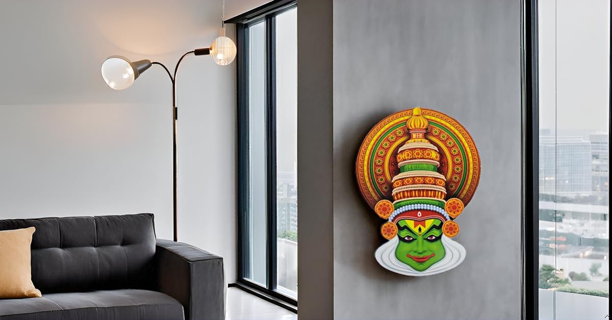 Wall Hanging Printed Kathakali (6 inch) thumbnail 2
