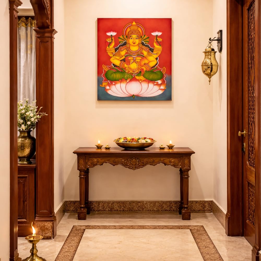 Mata Lakshmi Mural Painting on Canvas Board