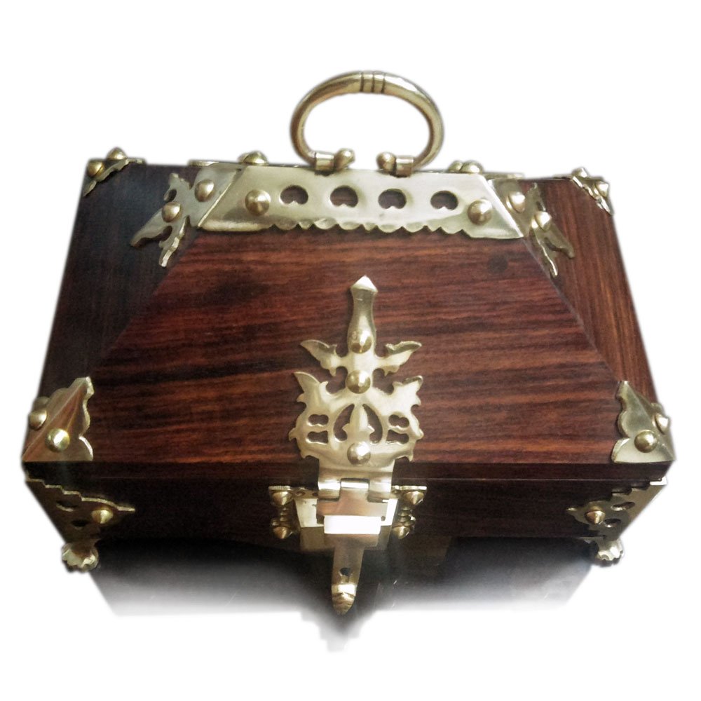 Rosewood Crafted Nettur Petti Traditional Jewel Box for Gifting & Home Decor
