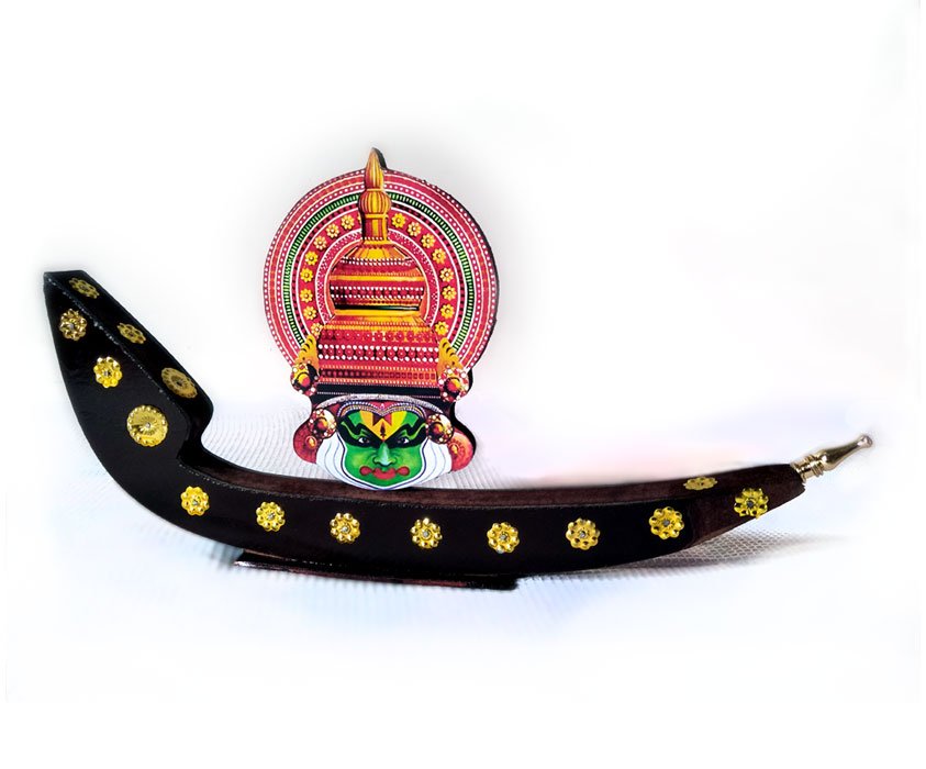 Handcrafted Wooden Model Kathakali Snake Boat Souvenir for Decor/Gifting thumbnail 1